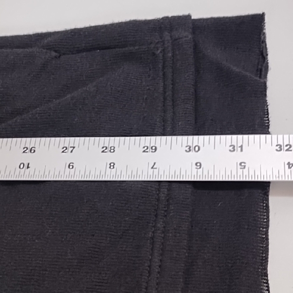 Casual Black Knit Zip Front Pocketed Long Cardigan Hoodie Raw Edged - Picture 5 of 13